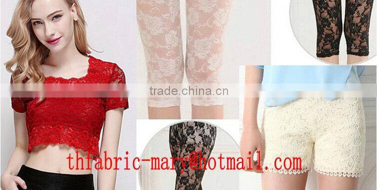 cheap lace with good elasticity double color fabric lace for factory stock