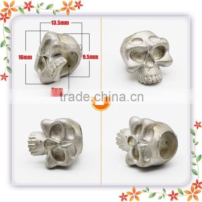 stainless steel metal bead decorative skull for men bracelet making