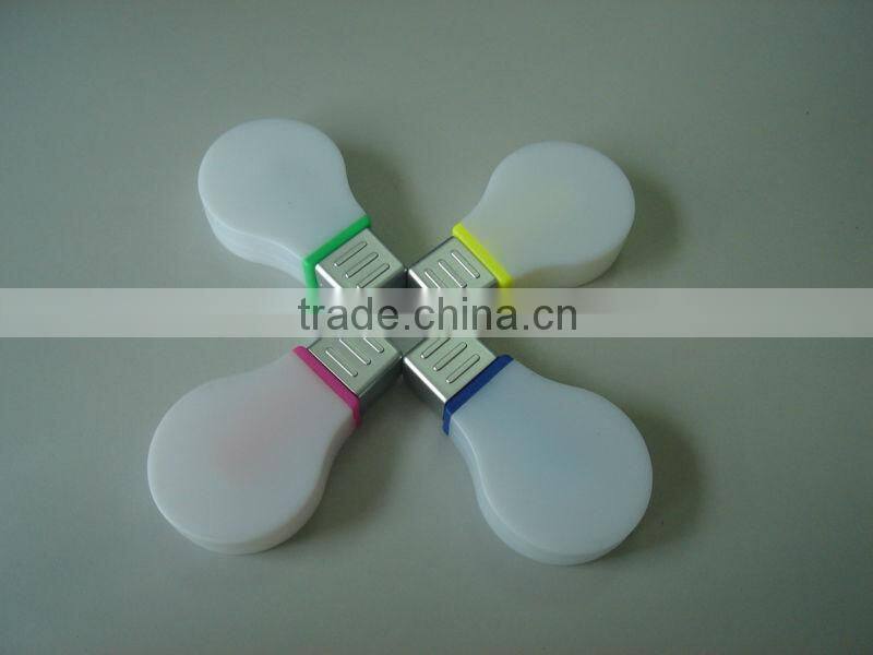 solid highlighter with brush and eraser