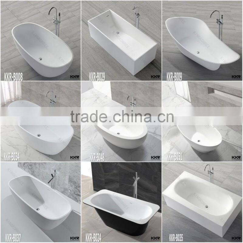 Pure White Dongguan Freestanding Bathtub Acrylic Solid Surface Bath Tubs