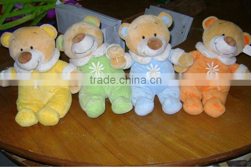 38cm novel and cute soft stuffed plush navy teddy bear with dress