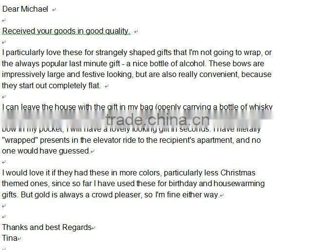 2015 New Design Hot Sale Packing Wrap Gift Pull Bows