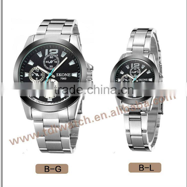 SKONE 7063 White Dial Stainless Steel Lady Vogue Bracelet Watches