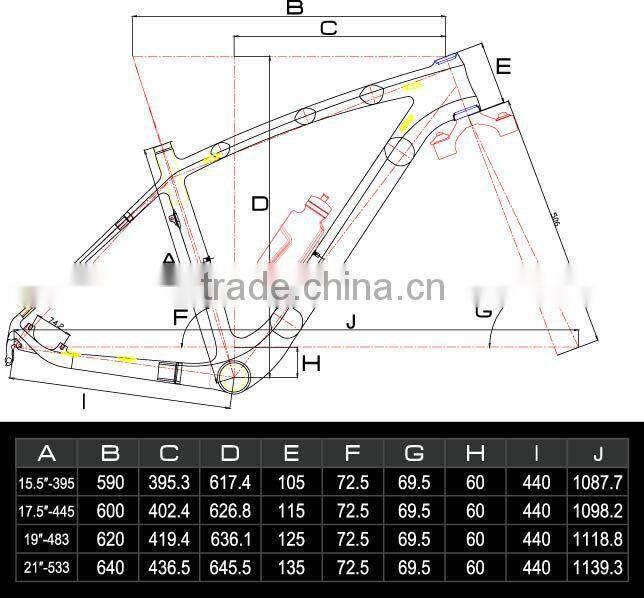 FM056A new 29er full carbon mtb bicycle frame mountain bike frame axle dropout