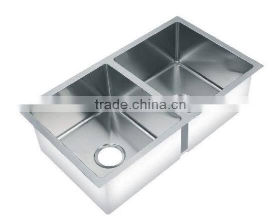 Small radius under-mount kitchen sinks Stainless steel