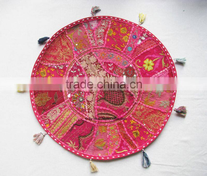 Purple Meditation cushion Throw Pillow Indian Flloor Cushions Throw Pillow Indian Round Meditation Cushion sari round cushions