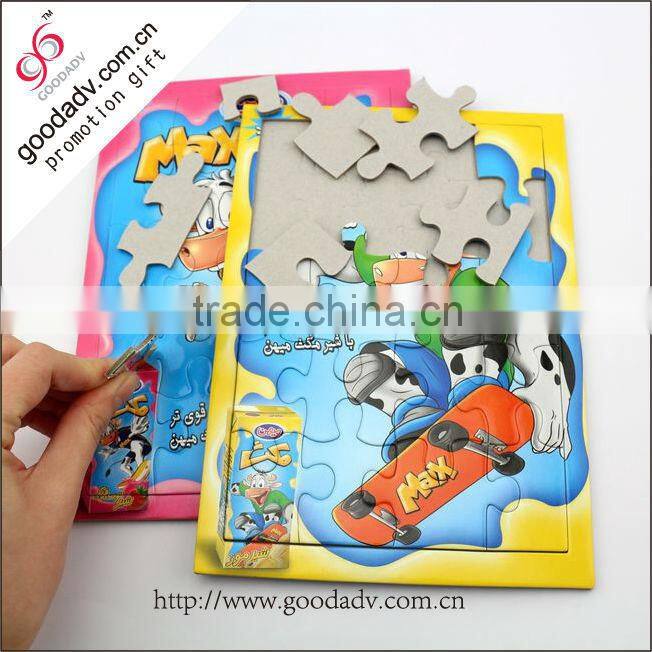 Jigsaw paper puzzle / recycled paper puzzle / die-cut paper jigsaw puzzle