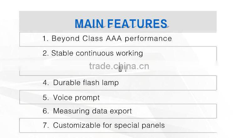 Auto Sensor Solar Panel Voltage Current Test Am 1.5 Xenon Lamp Flash Solar Sun Simulator Price