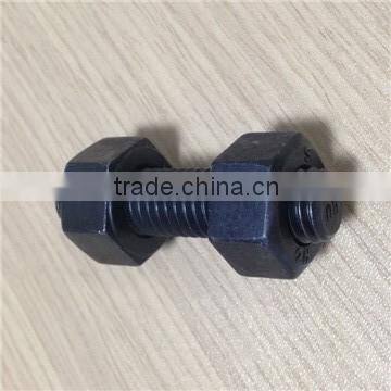 Black finish astm a193 b7 a194 2h stud bolts and nuts