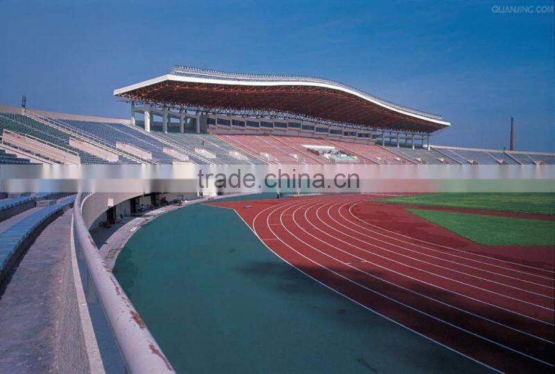 Environmental-friendly raw materials for running track, polyurethane granuels and rubber granuels