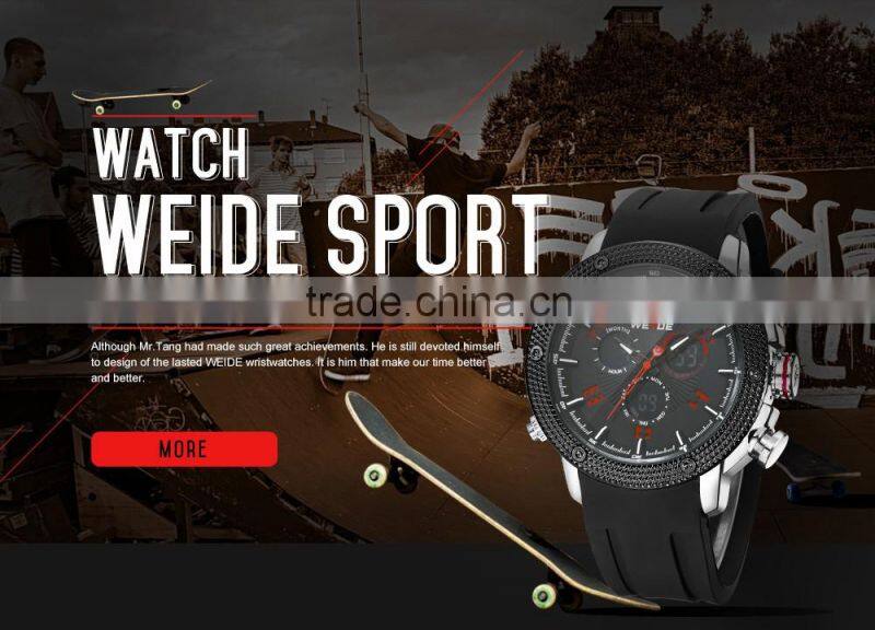 Mens watch japan movt quartz watch pu leather strap water resistant watch WH5206-9C