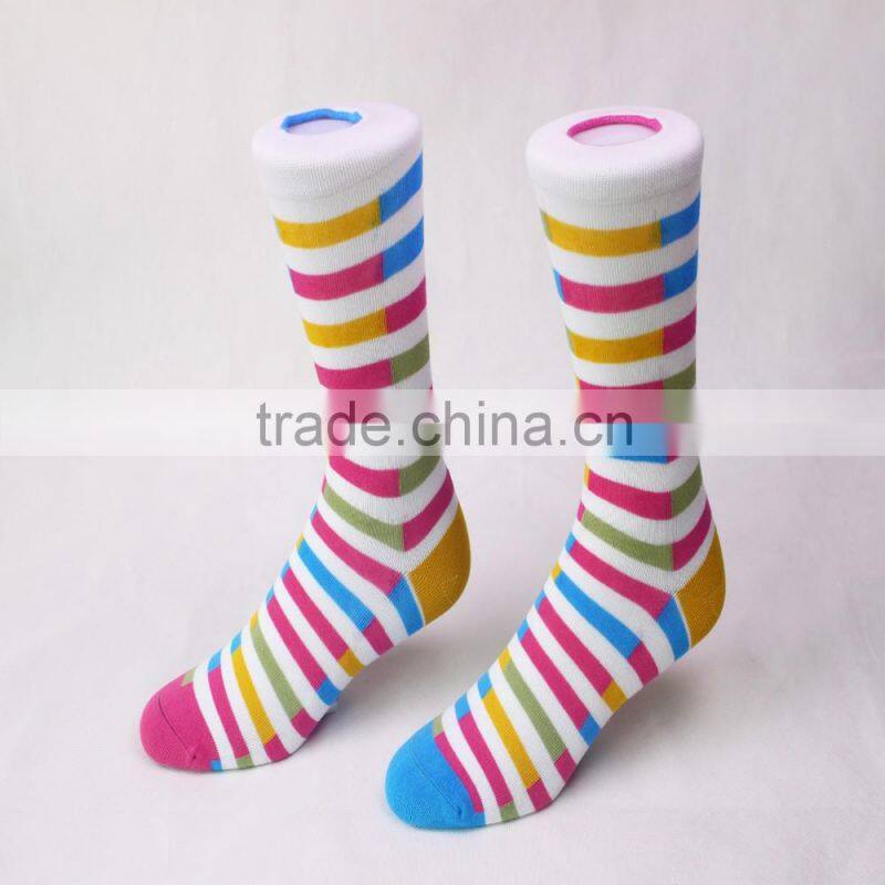 In Stock White Black Pattern 168N 100% Cotton Socks