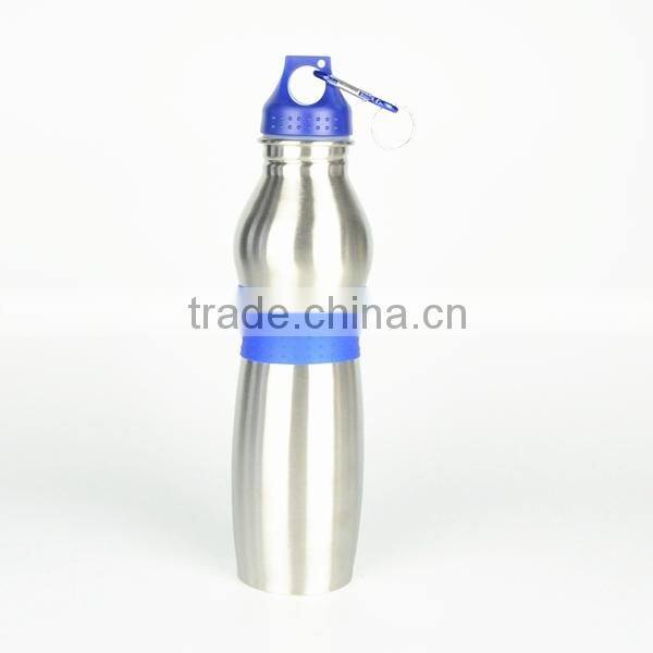 portable single wall stainless steel drinking sports water bottles