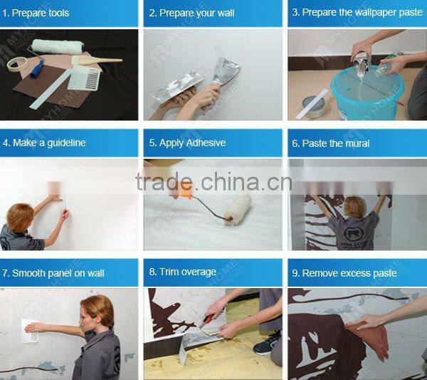 (L00005)living room 3d high end glitter vinyl wall mural