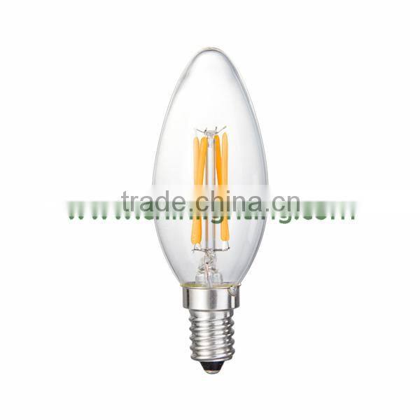 ul fcc pse ce rohs c35 led bulb 4w e27 c35 led filament lamp 4w high cri c35 candle light bulbs