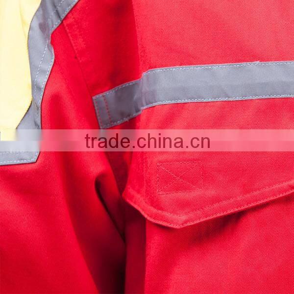 hi-vis reflective coverall red