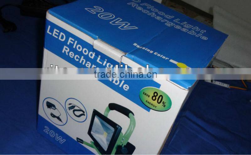 20W Chargeable LED FLood Light;with AC adaptor and car adaptor