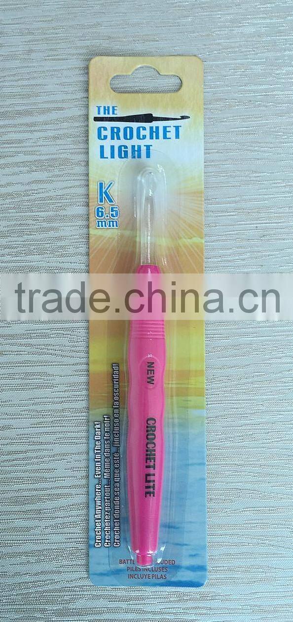 Crochet Lite Crochet Hooks, Size K/6.5mm, Rosy