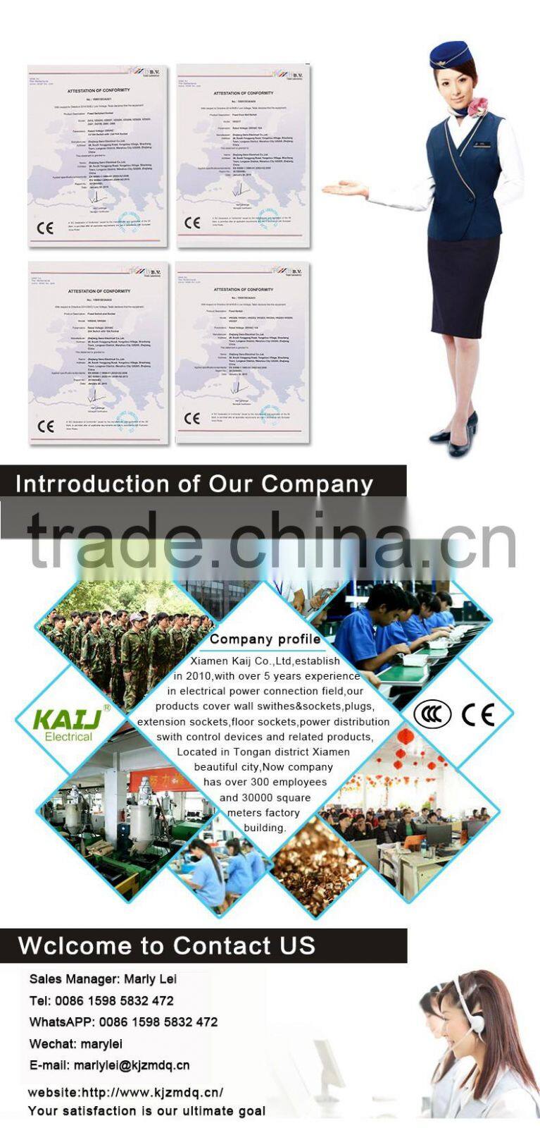 China manufacture PC material electrical telephone socket outlet