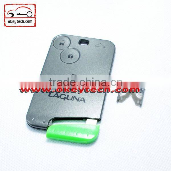 Okeytech Laguna 2 button smart key case with blade for key card renault laguna key card for renault