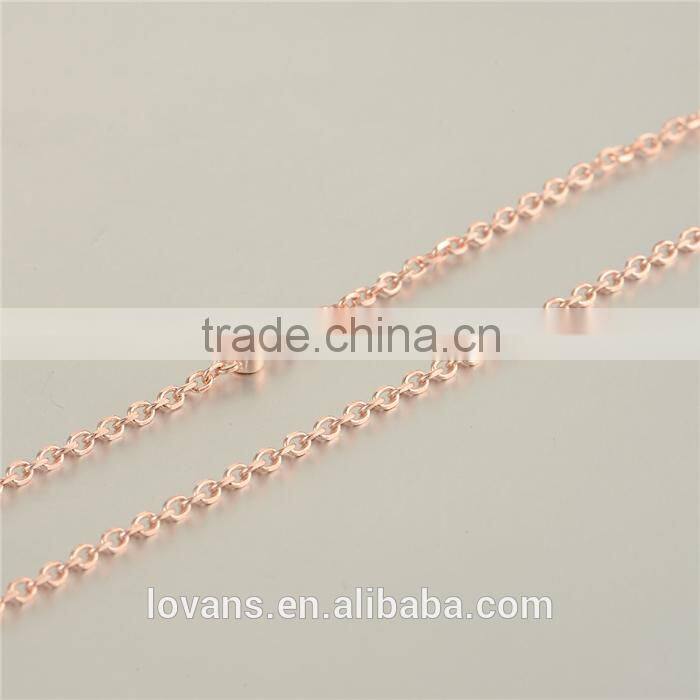 XLY003 Wholesale French Jewelry Rose Gold Cross Chain Necklace Jewellery