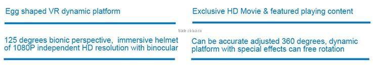 3D Glasses Virtual Reality 1-3 seats egg 9D Cinema equipment 9dvr