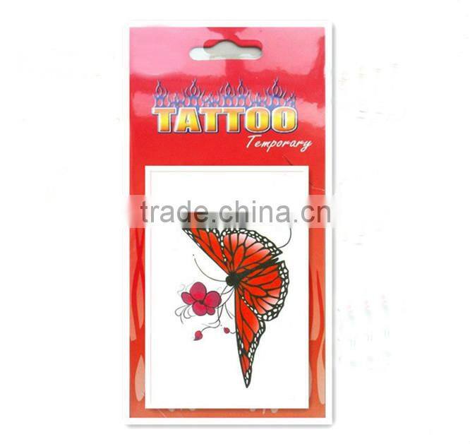 Customized watertransfer body art temporary tattoo sticker
