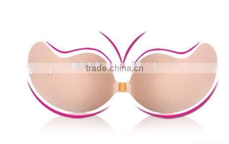 Sexy V-bra strapless seamless invisible cloth silicone bra,Fashion self-adhesive silicone free V-bra