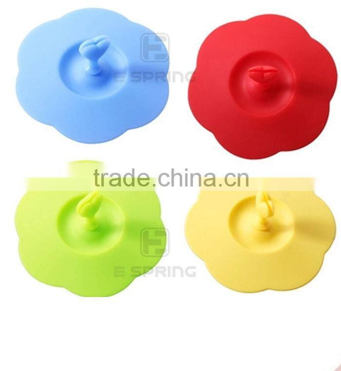 Creative candy-colored lids food grade silicone lid seal leak-proof lid multi-use non-toxic glass lid