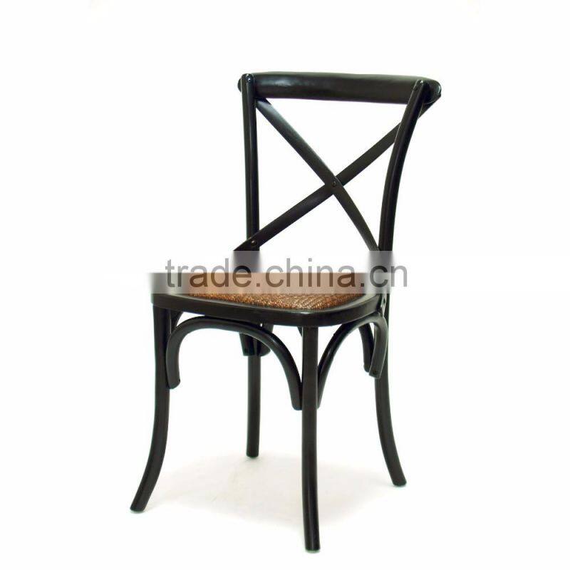Home high X back throne wooden arm wishbone model chair