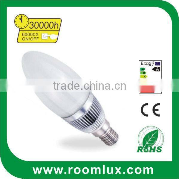 replace 40W incandescent light 5w LED candle bulb light