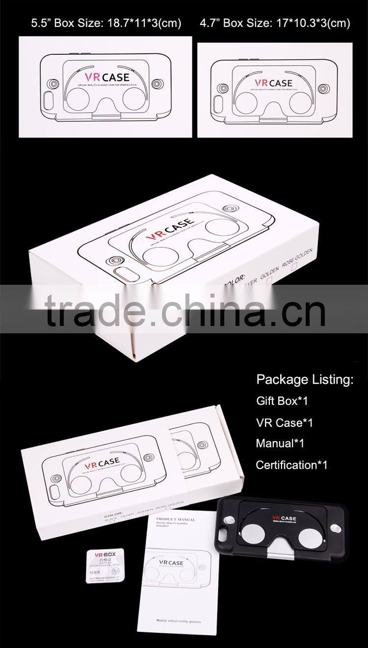 2016 New Product Virtual Reality 3D Glasses VR Case for iPhone 6 6 Plus
