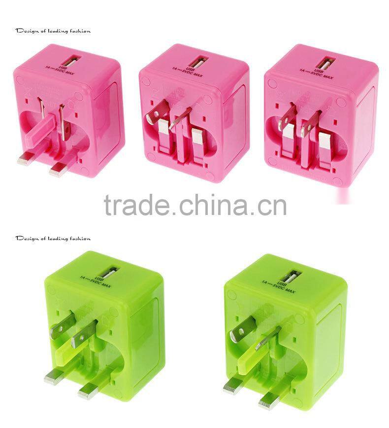 Easy to take Mini Universal Travel Adapter with USB Charger