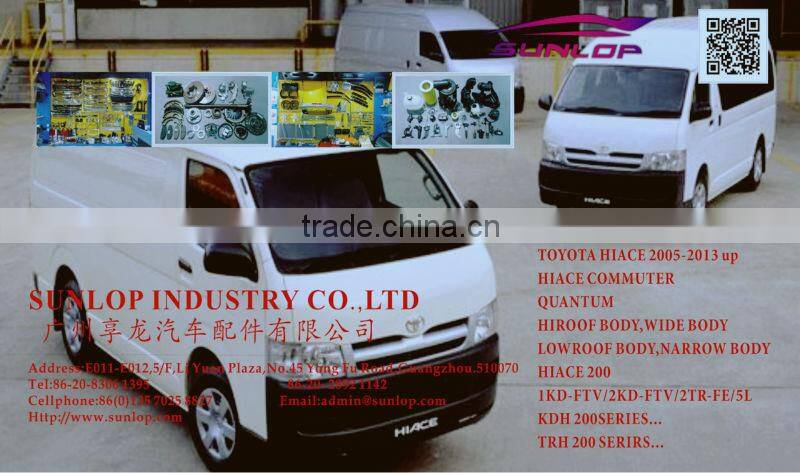 For toyota hiace auto parts hiace2014 front bumper #000758 for hi ace high roof commuter, kdh200