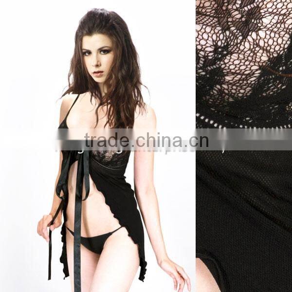 Taiwan Factory Sexy Lace Open Front Babydoll
