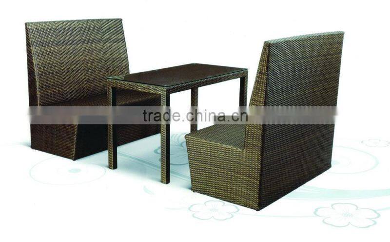 Garden Rattan dining furniture restaurant dinning set table and chair