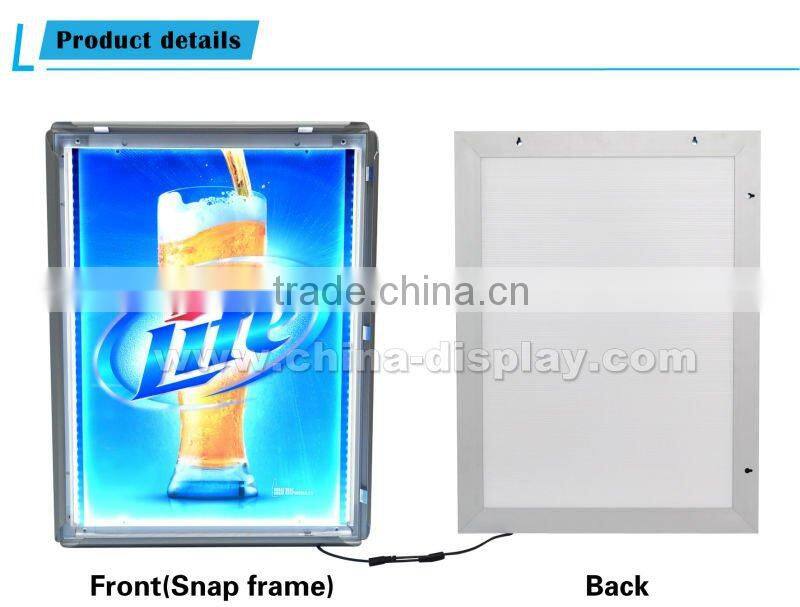 Aluminum snap frame LED picture frame
