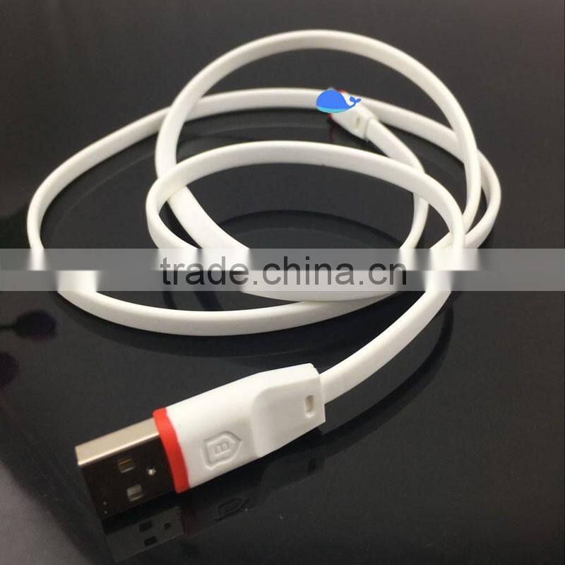 Micro usb cable for power bank and mobile charging flat usb cable for iphone 6
