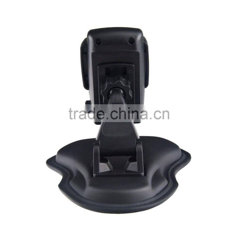 Anti-skid PU injection base one button release bracket car dashboard phone holder for mobile phone and GPS