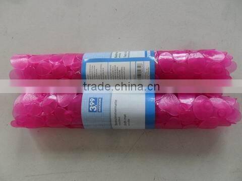 Transparent non-slip waterproof bath mat,oval shape with small round massage dots