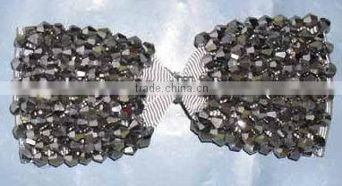 black sequin acrylic shoes flower