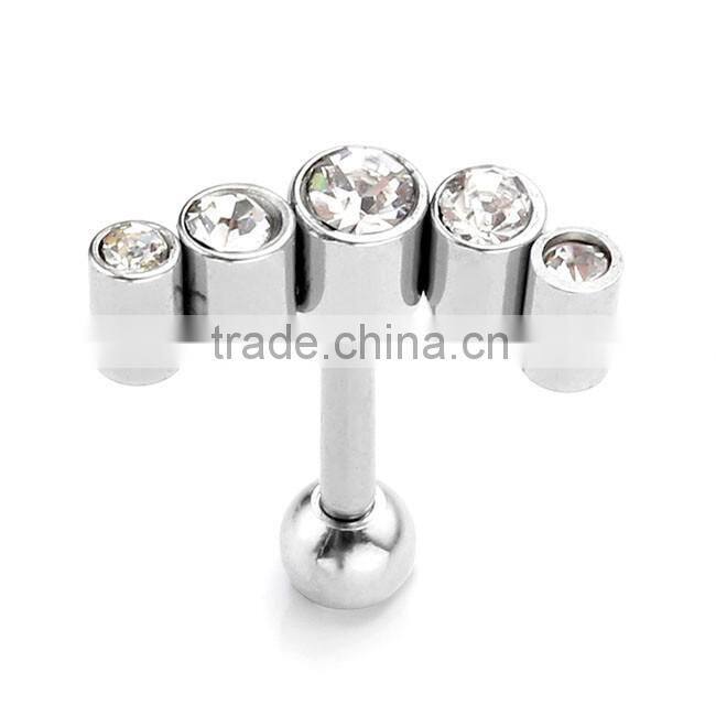 The fresh tunnel plugs stainless steel ear cartilage earrings jewelry fashion earrings