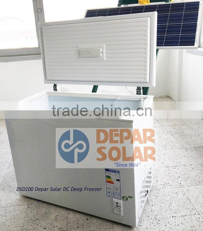 200L Solar Deep Freezer 12/24VDC A+ for Village, Camp, Caravan, Africa, Rural Electrification System