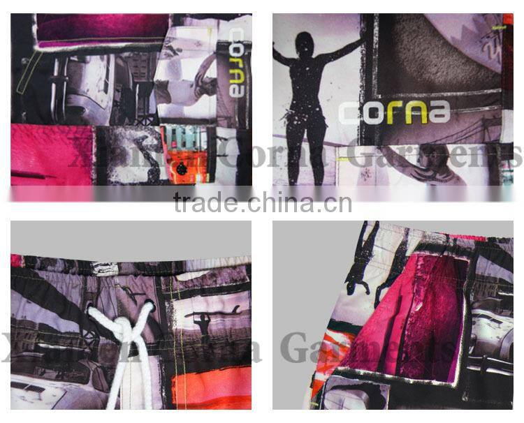 Colorful fashion custom cheap price beach new summer sexy xxx mens surfing beach shorts