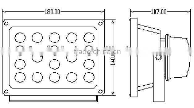 3years warranty 18x1w outdoor led flood lighting