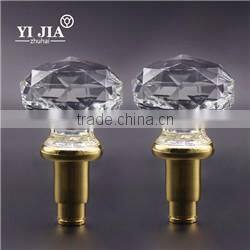 zinc alloy pink round glass pull knob door lock