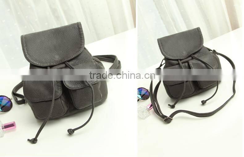 Hot style PU leather backpack in this season fashion school backpack 2015