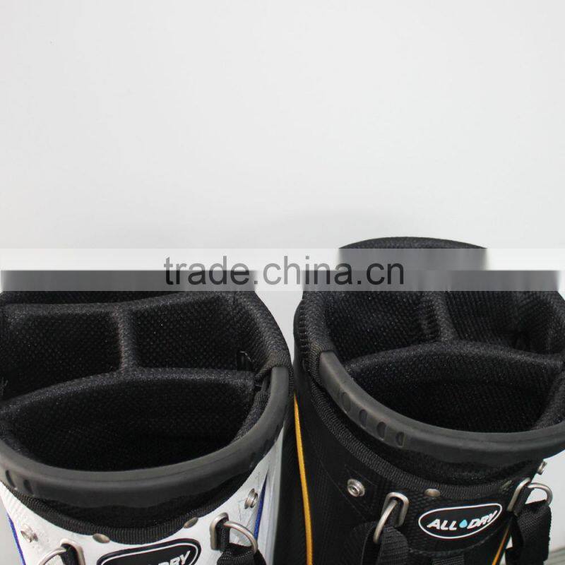 White black wateproof pu plain golf bags