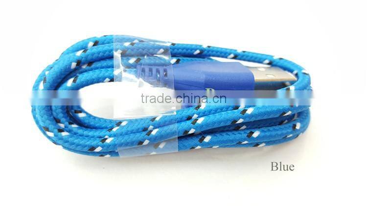 2016 High Quality Factory Price Braided Cable for iPhone 6 6s Charging Data Cable USB Cable