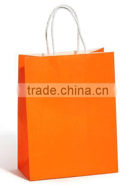 Wholesale Solid Color Gift Colorful Paper Kraft Bags